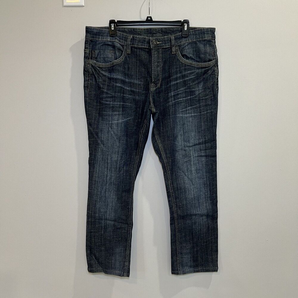 Buffalo David Bitton Driven Straight Stretch Denim Jeans Men's Size 38x32